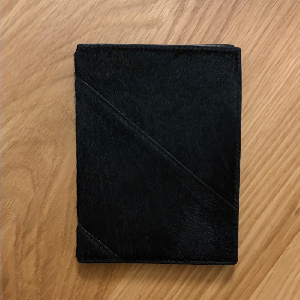 DVF Leather Calf Hair Passport Holder